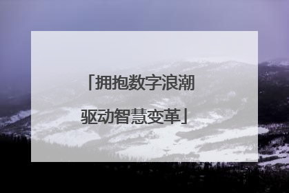 拥抱数字浪潮 驱动智慧变革