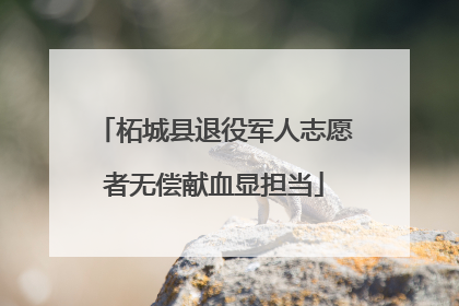 柘城县退役军人志愿者无偿献血显担当