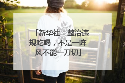 新华社：整治违规吃喝，不是一阵风不能一刀切