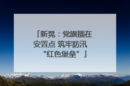 新晃：党旗插在安置点 筑牢防汛“红色堡垒”