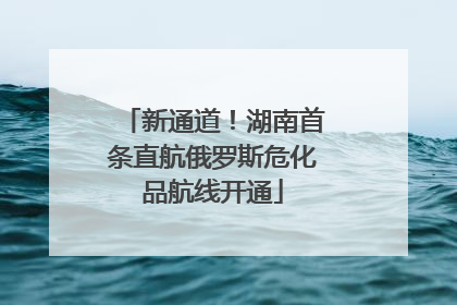 新通道！湖南首条直航俄罗斯危化品航线开通