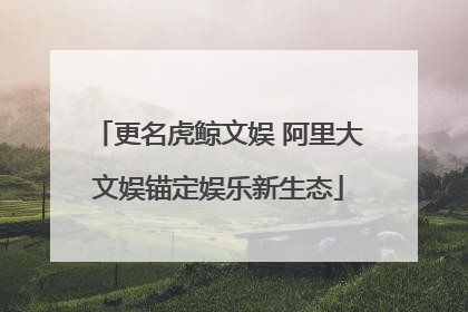 更名虎鲸文娱 阿里大文娱锚定娱乐新生态