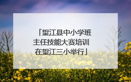 望江县中小学班主任技能大赛培训在望江三小举行