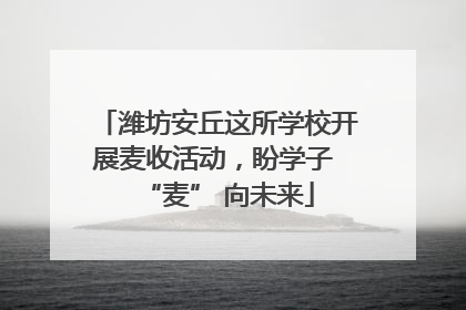 潍坊安丘这所学校开展麦收活动，盼学子 “麦” 向未来