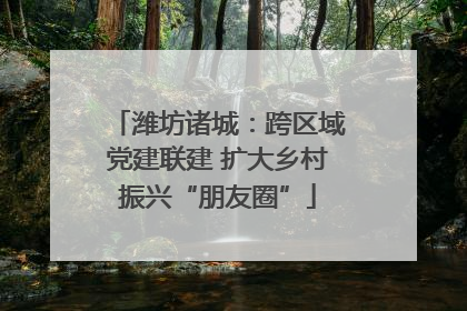 潍坊诸城：跨区域党建联建 扩大乡村振兴“朋友圈”