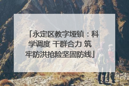 永定区教字垭镇：科学调度 干群合力 筑牢防洪抢险坚固防线
