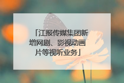 江报传媒集团新增网剧、影视动画片等视听业务