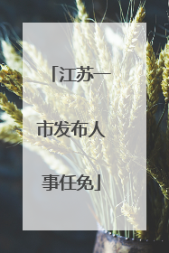 江苏一市发布人事任免