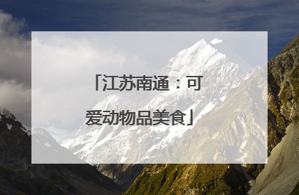 江苏南通：可爱动物品美食