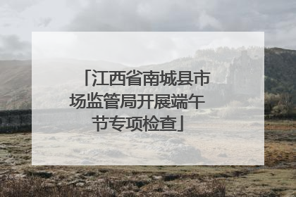 江西省南城县市场监管局开展端午节专项检查
