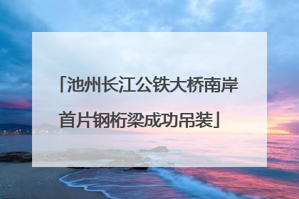 池州长江公铁大桥南岸首片钢桁梁成功吊装