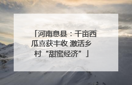 河南息县：千亩西瓜喜获丰收 激活乡村“甜蜜经济”