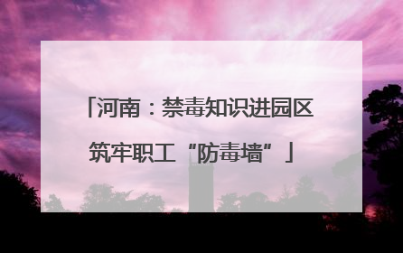 河南：禁毒知识进园区 筑牢职工“防毒墙”