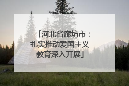 河北省廊坊市：扎实推动爱国主义教育深入开展