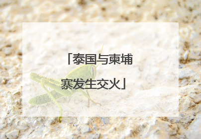 泰国与柬埔寨发生交火