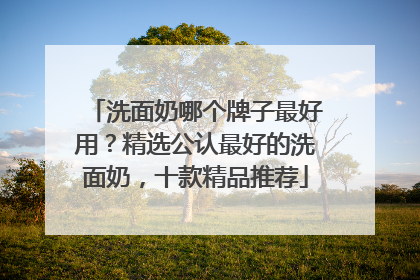 洗面奶哪个牌子最好用？精选公认最好的洗面奶，十款精品推荐