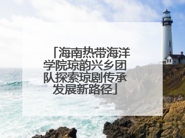 海南热带海洋学院琼韵兴乡团队探索琼剧传承发展新路径