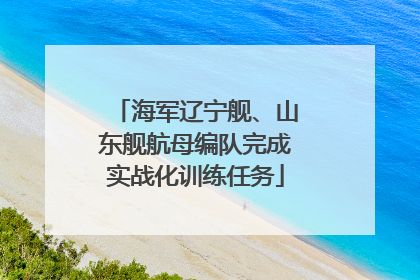 海军辽宁舰、山东舰航母编队完成实战化训练任务
