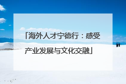 海外人才宁德行：感受产业发展与文化交融