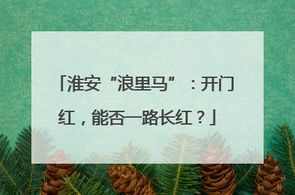 淮安“浪里马”：开门红，能否一路长红？