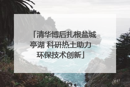 清华博后扎根盐城亭湖 科研热土助力环保技术创新
