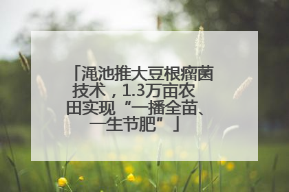 渑池推大豆根瘤菌技术，1.3万亩农田实现“一播全苗、一生节肥”