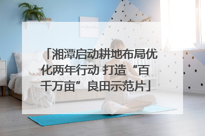 湘潭启动耕地布局优化两年行动 打造“百千万亩”良田示范片