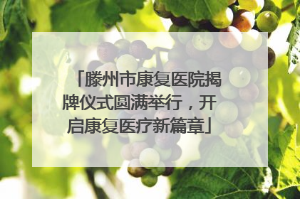 滕州市康复医院揭牌仪式圆满举行，开启康复医疗新篇章
