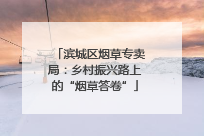 滨城区烟草专卖局：乡村振兴路上的“烟草答卷”