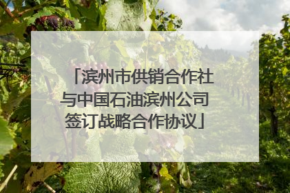 滨州市供销合作社与中国石油滨州公司签订战略合作协议