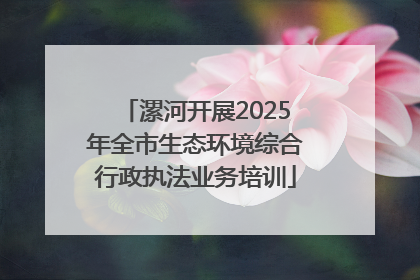 漯河开展2025年全市生态环境综合行政执法业务培训