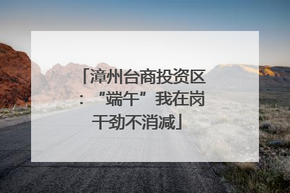 漳州台商投资区：“端午”我在岗 干劲不消减