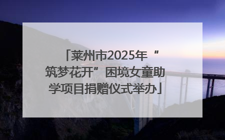 莱州市2025年“筑梦花开”困境女童助学项目捐赠仪式举办