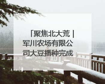 聚焦北大荒｜军川农场有限公司大豆播种完成55.37%