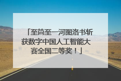 至简至一河图洛书斩获数字中国人工智能大赛全国二等奖！