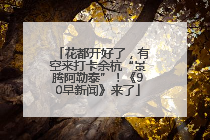 花都开好了，有空来打卡余杭“景腾阿勒泰”！《90早新闻》来了