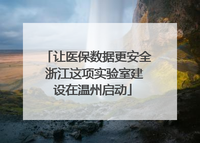 让医保数据更安全 浙江这项实验室建设在温州启动