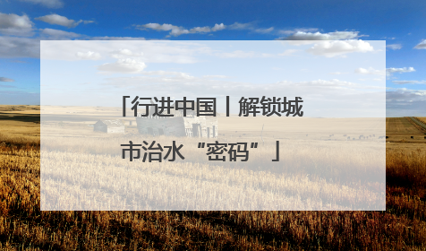 行进中国丨解锁城市治水“密码”