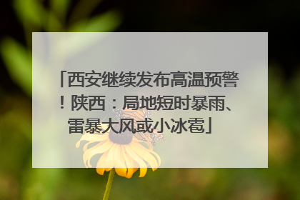 西安继续发布高温预警！陕西：局地短时暴雨、雷暴大风或小冰雹