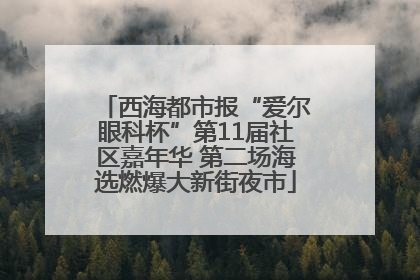 西海都市报“爱尔眼科杯”第11届社区嘉年华 第二场海选燃爆大新街夜市