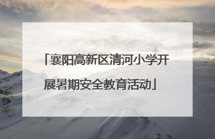 襄阳高新区清河小学开展暑期安全教育活动