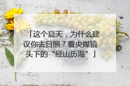 这个夏天，为什么建议你去日照？看央媒镜头下的“经山历海”