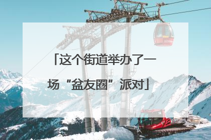 这个街道举办了一场“盆友圈”派对