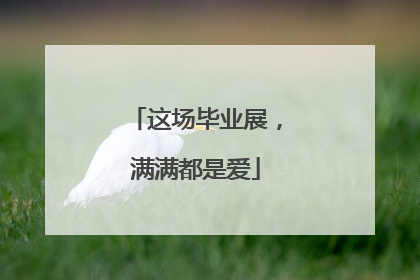 这场毕业展，满满都是爱