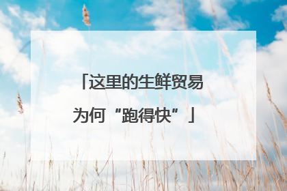 这里的生鲜贸易为何“跑得快”