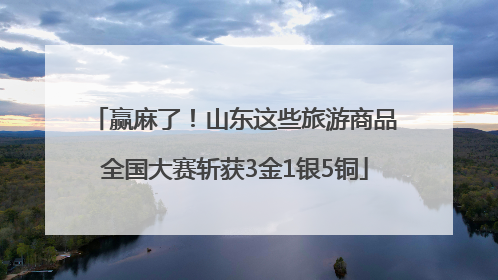 赢麻了！山东这些旅游商品全国大赛斩获3金1银5铜