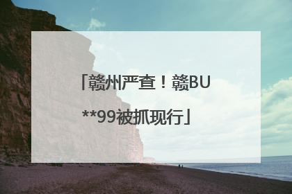 赣州严查！赣BU**99被抓现行