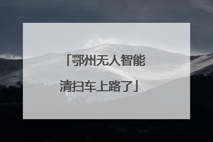 鄂州无人智能清扫车上路了