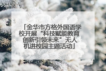 金华市方格外国语学校开展“科技赋能教育 创新引领未来”无人机进校园主题活动