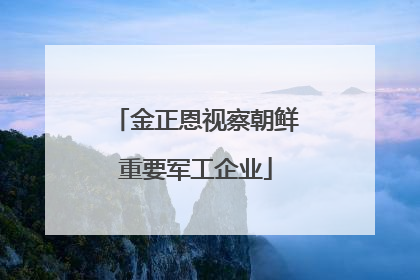 金正恩视察朝鲜重要军工企业